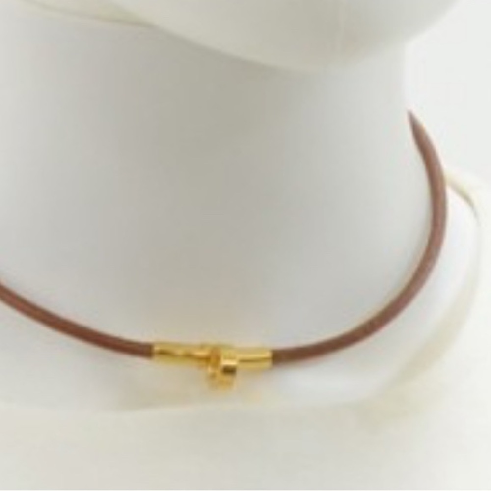 Hermès Kelly Lock Necklace Wrap Bracelet 1980 Vintage Hunter Leather Gold Plated - Picture 2 of 16
